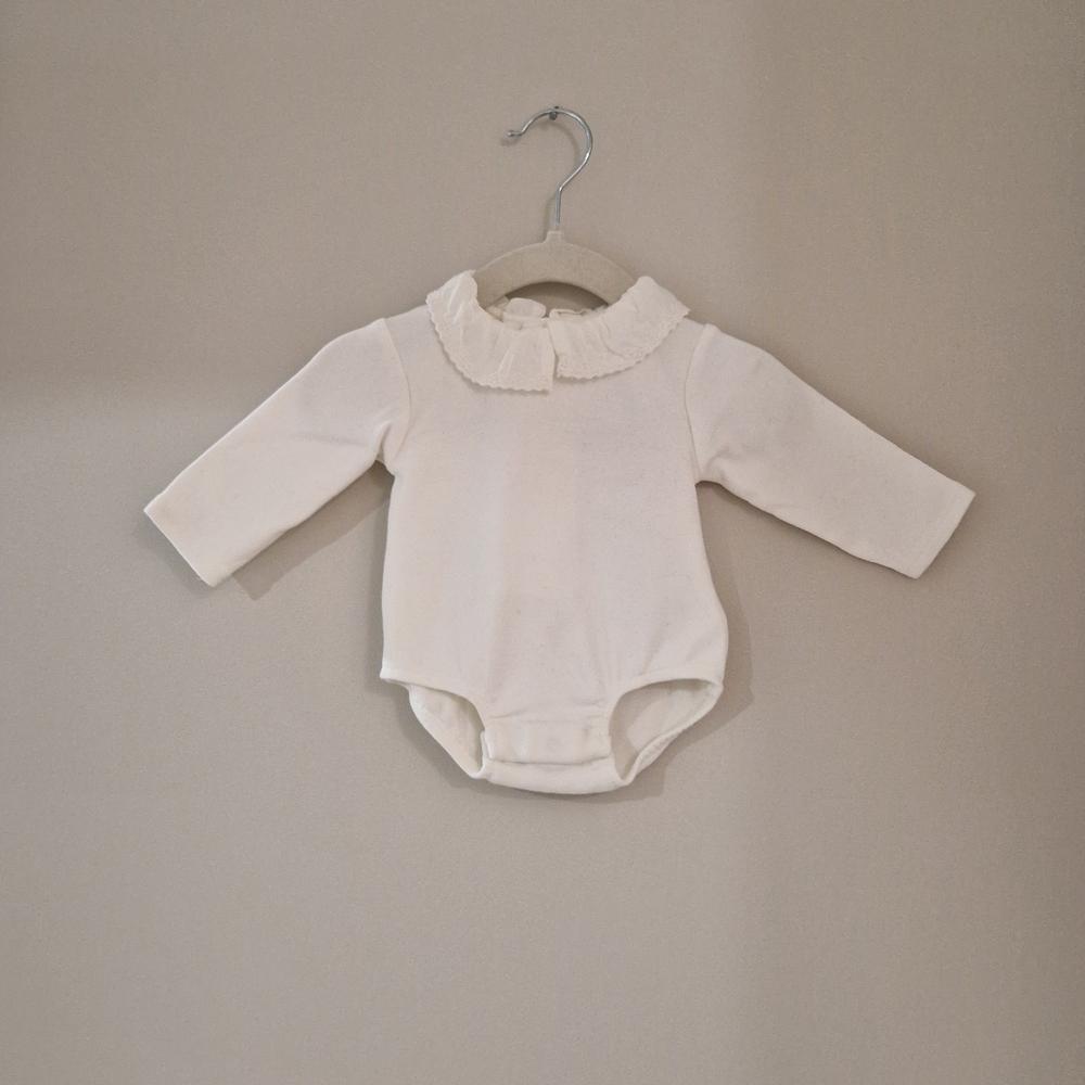 Zara Cream Long Sleeve Bodysuit